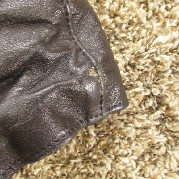 Taylor's Leatherwear Vintage Leather Jacket Men's Medium Dark Brown Full Zip - Picture 9 of 11